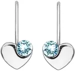 Evolution Group - Pavona Stříbrné srdíčkové náušnice s krystaly Swarovski 31299.3