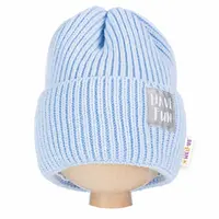 Baby Nellys Detská zimní čepice Have Fun - modrá, BABY NELLYS