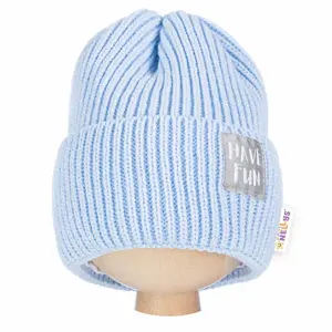 Baby Nellys Detská zimní čepice Have Fun - modrá, BABY NELLYS