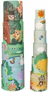 Adam Toys Kubus pyramida skládanka 10 ks, Safari