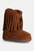 Semišové sněhule Inuikii Cowboy Fringes hnědá barva, 75101-065