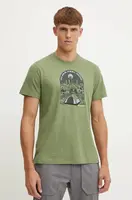 Sportovní tričko Smartwool Streets to Peaks zelená barva, s potiskem, SW002602