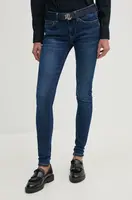 Džíny Pepe Jeans SKINNY JEANS LW dámské, tmavomodrá barva, PL204583DP6