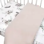 Baby Nellys 2-dílné povlečení, bavlna/velvet - Exotika - béžová, bílá