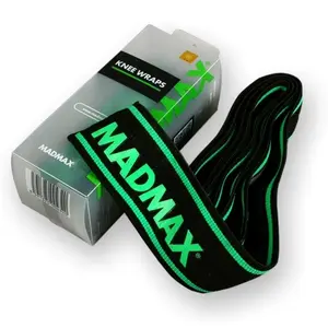 MadMax Elastická bandáž kolene omotávací, protiskluzová MFA299 - černá