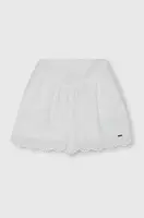 Dětské bavlněné šortky Pepe Jeans ORIEL bílá barva