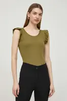 Tričko Silvian Heach dámské, zelená barva