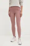 Legíny adidas ALL SZN RIB dámské, růžová barva, hladké, JJ1246
