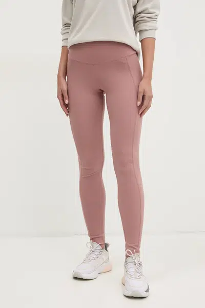Legíny adidas ALL SZN RIB dámské, růžová barva, hladké, JJ1246