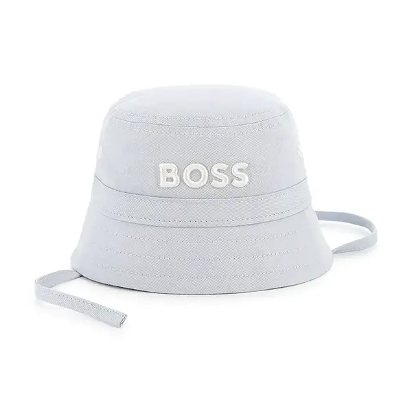 Dětský bavlněný klobouk BOSS modrá barva, J51675
