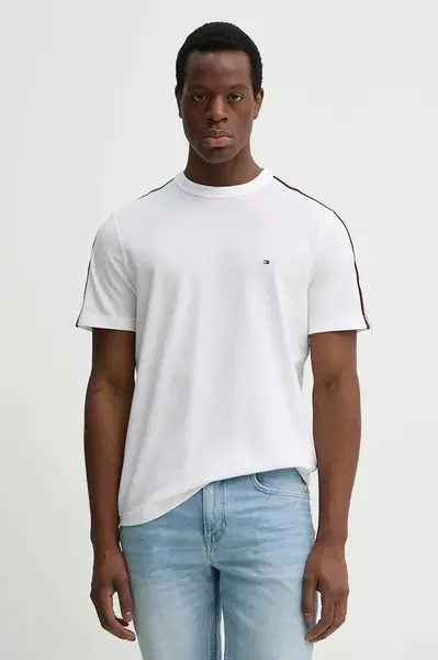 Bavlněné tričko Tommy Hilfiger bílá barva, MW0MW38632