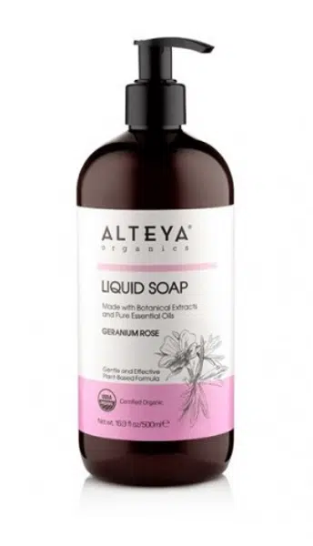 Alteya Organics BIO Tekuté mýdlo Muškát & Růže 500 ml