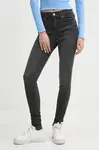 Džíny Tommy Jeans dámské, šedá barva, DW0DW19550