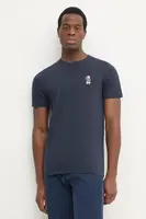 Bavlněné tričko Lindbergh tmavomodrá barva, s aplikací, 30-400313