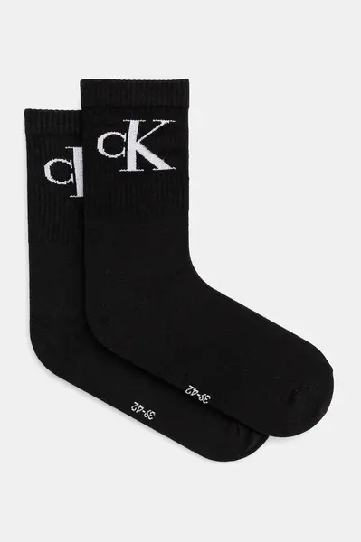 Ponožky Calvin Klein Jeans 2-pack dámské, černá barva, 701228811