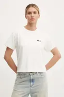 Bavlněné tričko A.P.C. t-shirt boxy petit vpc bílá barva, COHBQ.F26390