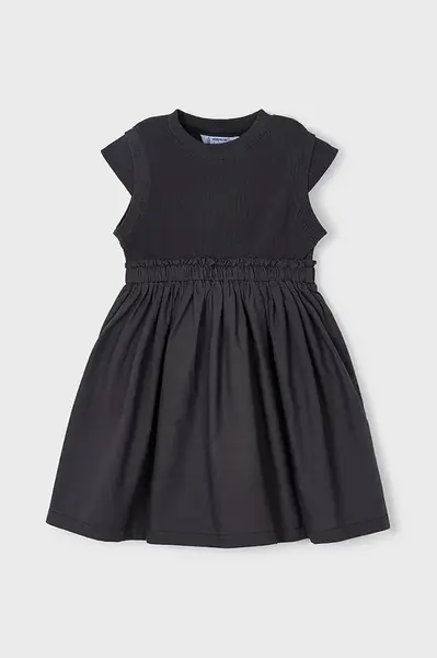 Dětské šaty s kabelkou Mayoral černá barva, mini, 3927
