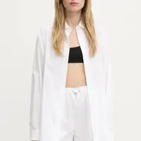 Bavlněná košile Moschino Jeans béžová barva, relaxed, s klasickým límcem, 0209 3227