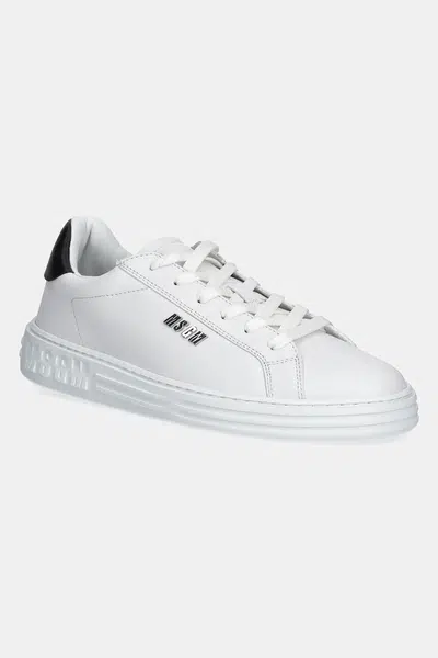 Kožené tenisky MSGM bílá barva, 3840MS506