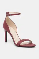 Sandály Calvin Klein HEEL SANDAL 90 - LTH vínová barva, HW0HW02337
