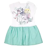 Nicol Dětské šaty , Mořská víla - zeleno/bílé, vel. 116