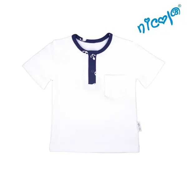 Dětské bavlněné tričko krátký rukáv , Sailor - bílé, vel. 128