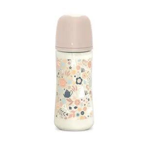 Suavinex Wonderland Kojenecká láhev průtok L 6m+ 360 ml 1 ks liberty růžová