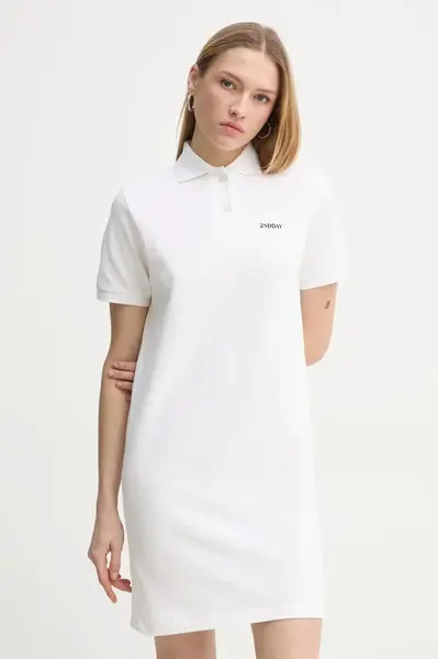 Bavlněné šaty 2NDDAY Sophia béžová barva, mini, 2522227329