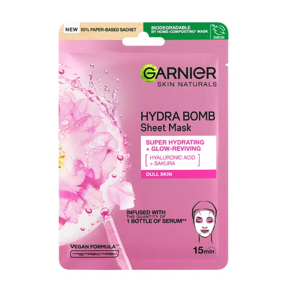 Garnier Skin Naturals Oživující textilní maska s výtažkem ze sakury 28 g