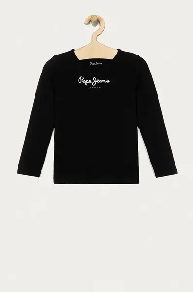 Dětské tričko s dlouhým rukávem Pepe Jeans Hana černá barva, s potiskem