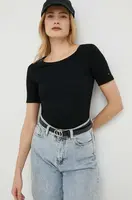 Tričko Tommy Hilfiger černá barva