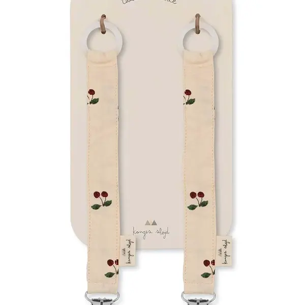 Klip / přívěšek na dudlík Konges Sløjd 2 PACK PACIFIER STRAP 2-pack růžová barva