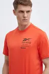 Tričko Reebok oranžová barva, s potiskem, 100076378