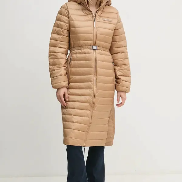 Bunda Calvin Klein dámská, šedá barva, zimní, K20K207732
