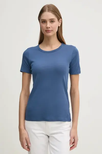 Bavlněné tričko United Colors of Benetton fialová barva, 3GA2E16A0