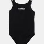 Jednodílné dětské plavky Calvin Klein Jeans černá barva, KY0KY00098