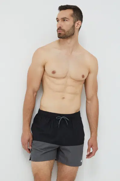 Plavkové šortky Nike Split černá barva
