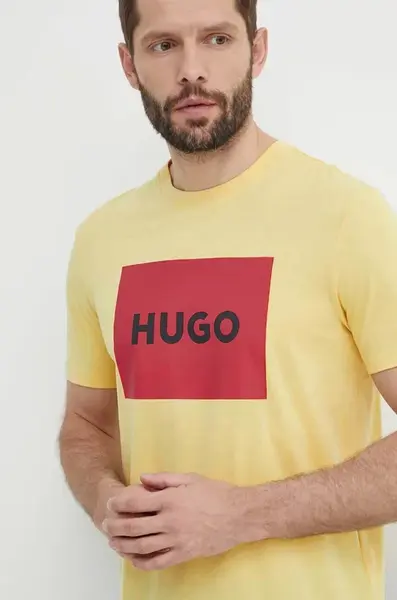 Bavlněné tričko HUGO Dulive222