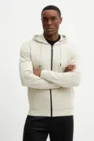 Mikina Guess ALDWIN pánská, béžová barva, s kapucí, hladká, Z2YQ28 KAIJ1