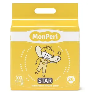 MonPeri Star XXL 13-25 kg dětské pleny 26 ks