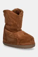 Semišové sněhule Inuikii Cowboy Embroidery hnědá barva, 75101-067