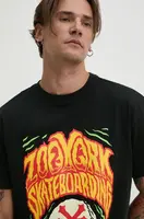 Bavlněné tričko Zoo York černá barva, s potiskem, 60690029