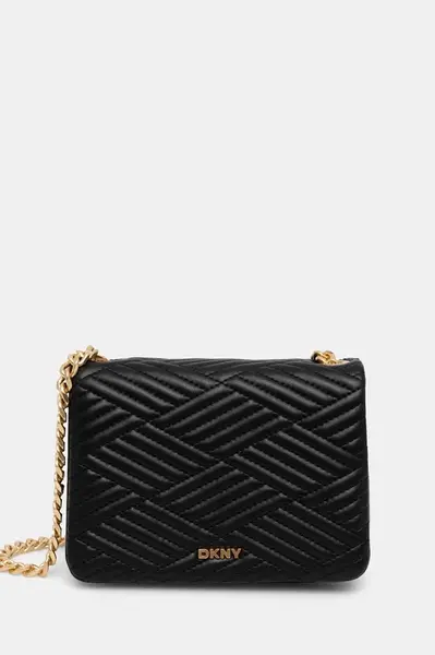 Kožená kabelka Dkny černá barva, R44EKI06