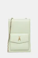 Kožená kabelka Patrizia Pepe zelená barva, 2Q0007 L061