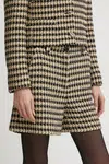 Kraťasy BOSS dámské, černá barva, vzorované, high waist, 50535205