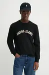 Mikina Guess Jeans pánská, černá barva, s aplikací, M5RQ41 KCPR1