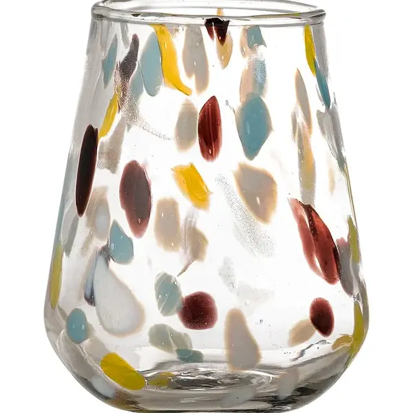 Sklenka Bloomingville Kenji 380 ml žlutá barva