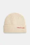 Vlněná čepice Maharishi Maharishi Embroidered Beanie béžová barva, 1368.ECRU