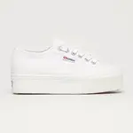 Tenisky Superga 2790 PLATFORM dámské, bílá barva, S9111LW