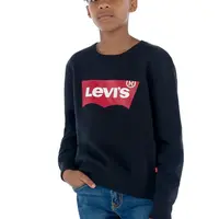Dětská mikina Levi's černá barva, s potiskem